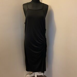 ❤️ NWT Planet Gold Black Ruched Midi Dress Size XXL